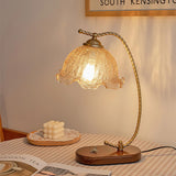 46cm Flower Shaped Glass Table Lamp