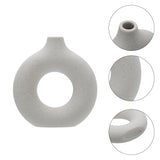 18cmW x 19cmH Nordic Style Ceramic Round Vase in White
