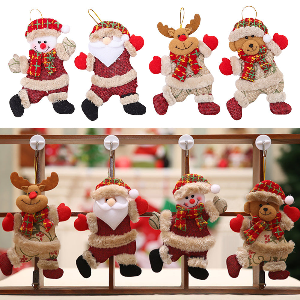4 Pieces Christmas Tree Decoration Hanging Ornament Dolls