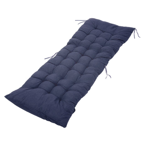 Outdoor Garden Patio Recliner Deck Chair Seat Cushion Pad, Blue