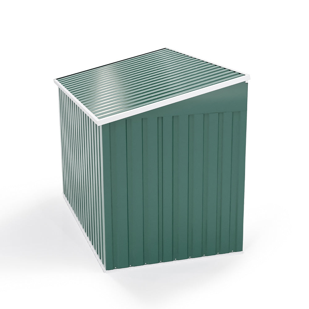 Steel Trash Can Recycle Bin Enclosure Storage Shed, Green