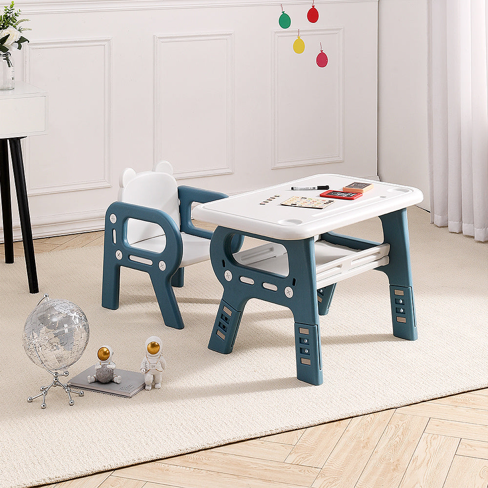 Kids Activity Height Adjustable Desk Chair Set