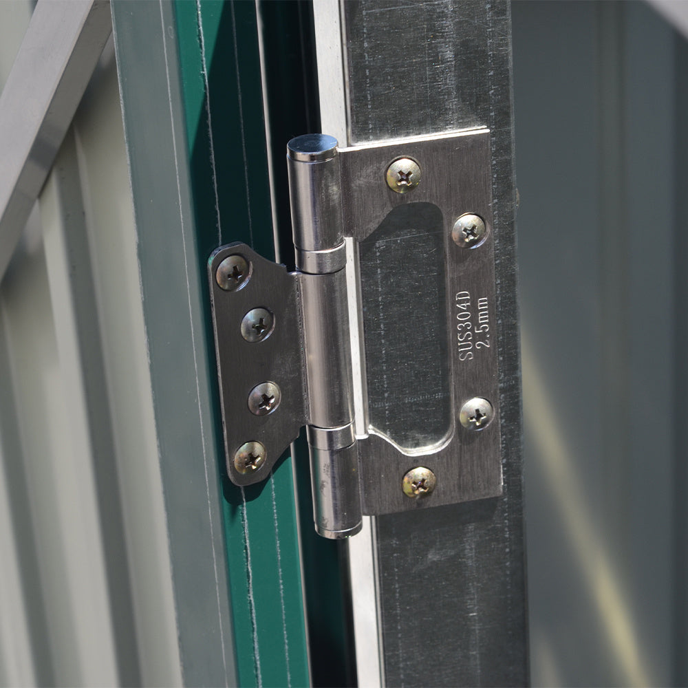 Steel Trash Can Recycle Bin Enclosure Storage Shed, Green