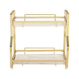 2 Tier Kitchen Bathroom Storage Organiser Rack Gold