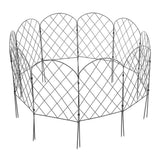 10Pcs Arched Top Iron Garden Fence