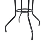 Set of 3 Garden Patio Glass Umbrella Round Table and Stackable Chairs Set