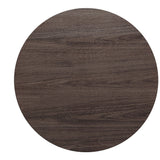 Walnut Small Round Coffee Table with 2 Tier