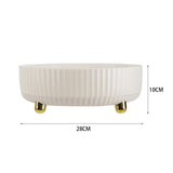 Pearl White Rotating Round Spice Storage Organizer