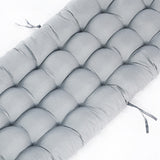 Outdoor Garden Patio Recliner Deck Chair Seat Cushion Pad, Grey