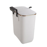 Pearl White 30cm Kitchen Bathroom Hanging Waste Bin with Lid