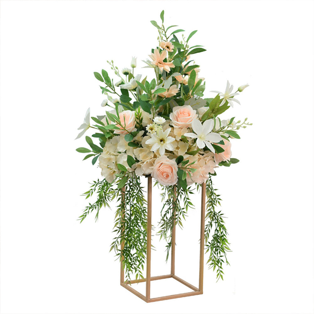 Metal Rectangular Flower Stand Pedestal Wedding Party Ornament