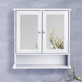 Wall Mounted Bathroom Mirror Cabinet, 2 Doors