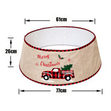 Burlap Merry Christmas Tree Skirt Collar