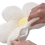 White Daisy Shaped Seat Cushion Flower Throw Pillow