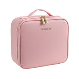 Pink Large Travel Makeup Bag with LED Mirror