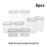 8Pcs Kitchen Storage Containers for Dry Food
