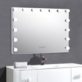 Makeup Dressing Mirror with Touch Sensor Dimmable 15 LED Lights