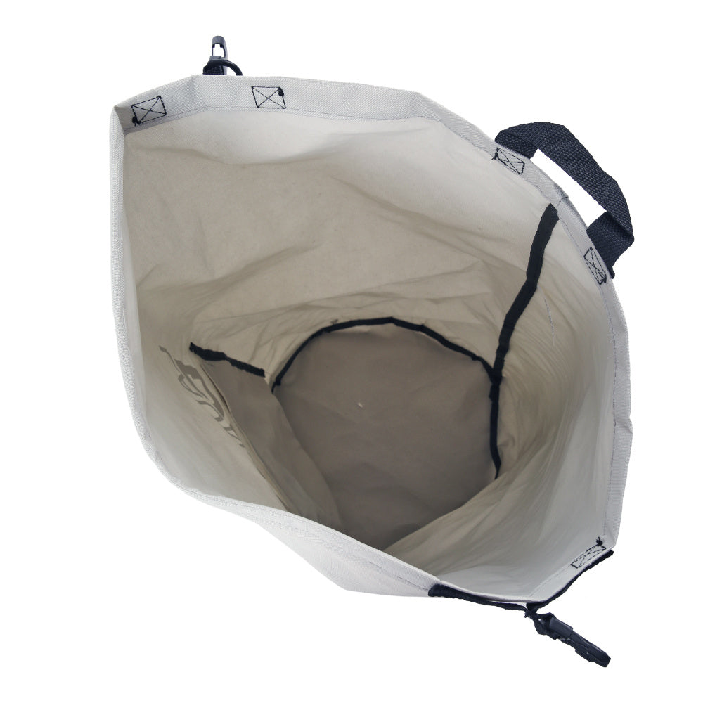 Grey Adjustable Straps Laundry Backpack Bag Portable Storage Clothes Bag