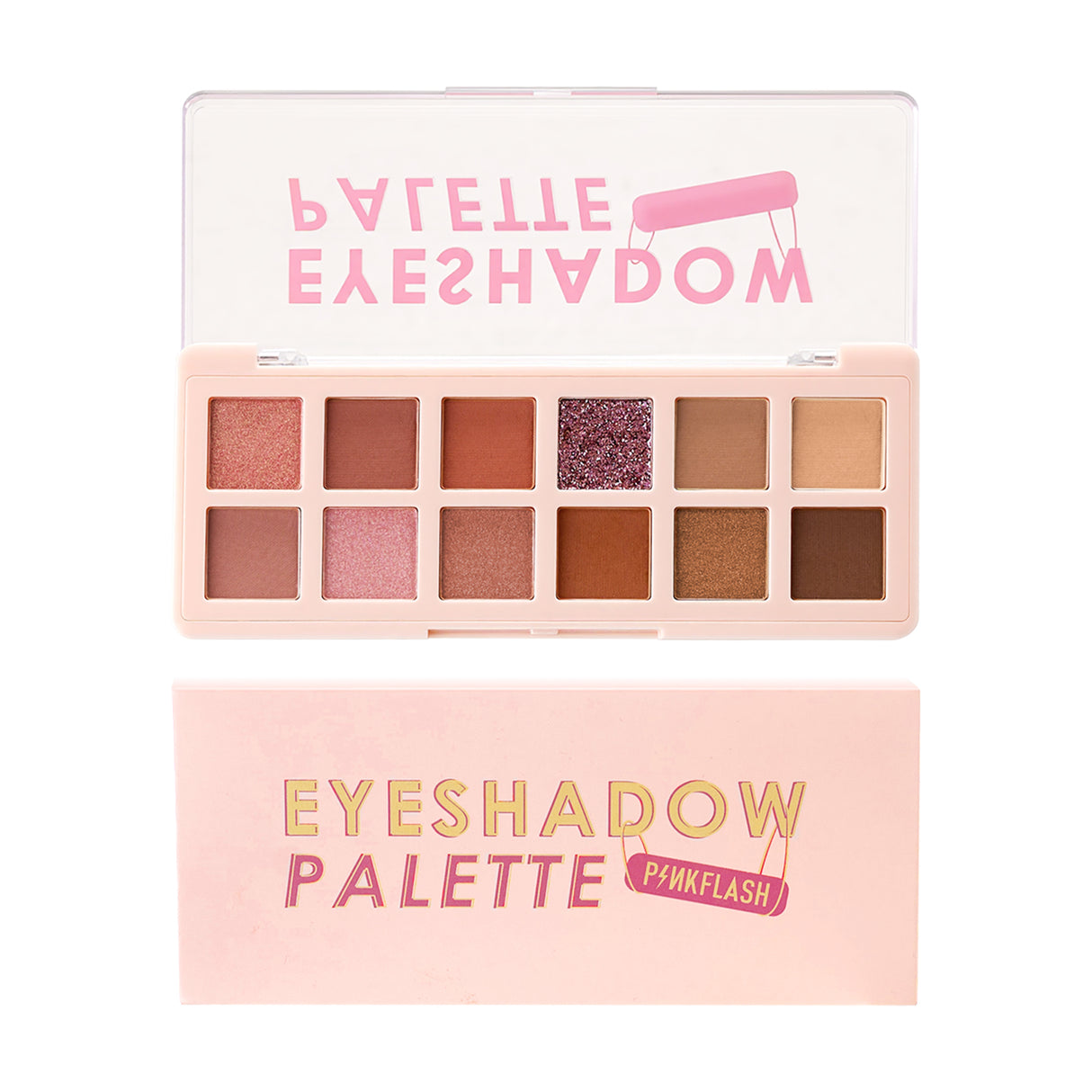 12 Shade Eyeshadow Palette Pink Dessert Matte Shimmer Compact