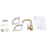 Gold 21cm Arc Single Handle Faucet with Swivel Spout