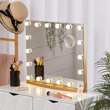 Hollywood 18 LED Bulbs Make Up Cosmetic Mirror With Magnifying Glass
