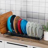 Expandable Pot Pan Lid Rack Pan Organiser with 10 Dividers