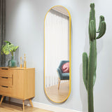 Gold 160cm Oval Full Length Wall Mounted Mirror