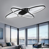 90CM Oval LED Chandelier Ceiling Light , Cool White