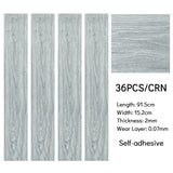 36 Pcs Wood Effect Self Adhesive PVC Flooring