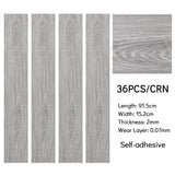 36 Pcs Realistic Wood Effect Self Adhesive PVC Flooring