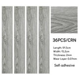 Set of 36 PVC Planks Self stick Flooring
