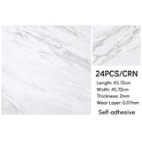 24Pcs Square Self Adhesive Stone Effect PVC Floor Tiles