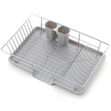Large Dish Drying Rack with raining Tray Cutlery Holder