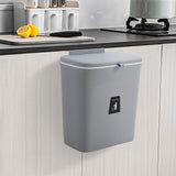 Grey Kitchen Hanging Flip Lid Trash Can