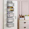 5 Pockets Foldable Non Woven Fabric Organizer Over the Door with Clear Window