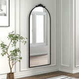 Vintage Inspired Black Metal Framed Accent Mirror