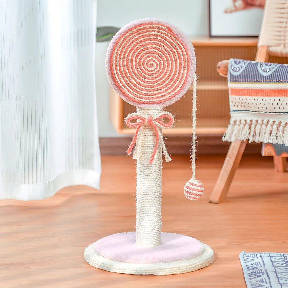 Sisal Lollipop Cat Scratching Post with Cat Toy Ball