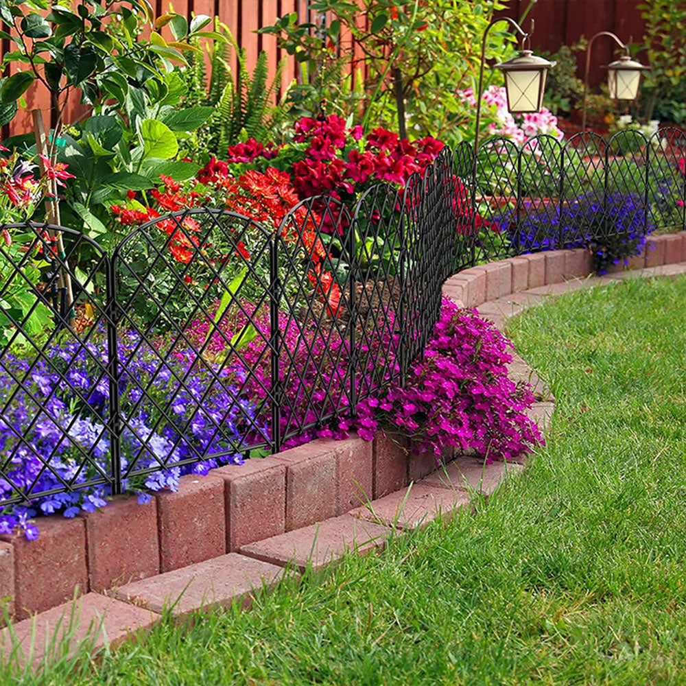 10Pcs Arched Top Iron Garden Fence