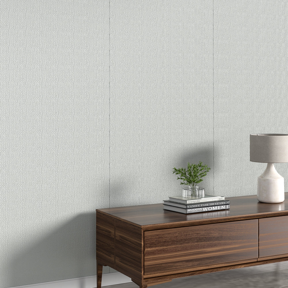 Light Grey Self Adhesive 3D Textured Vinyl Wallpaper Roll
