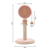 Sisal Lollipop Cat Scratching Post with Cat Toy Ball