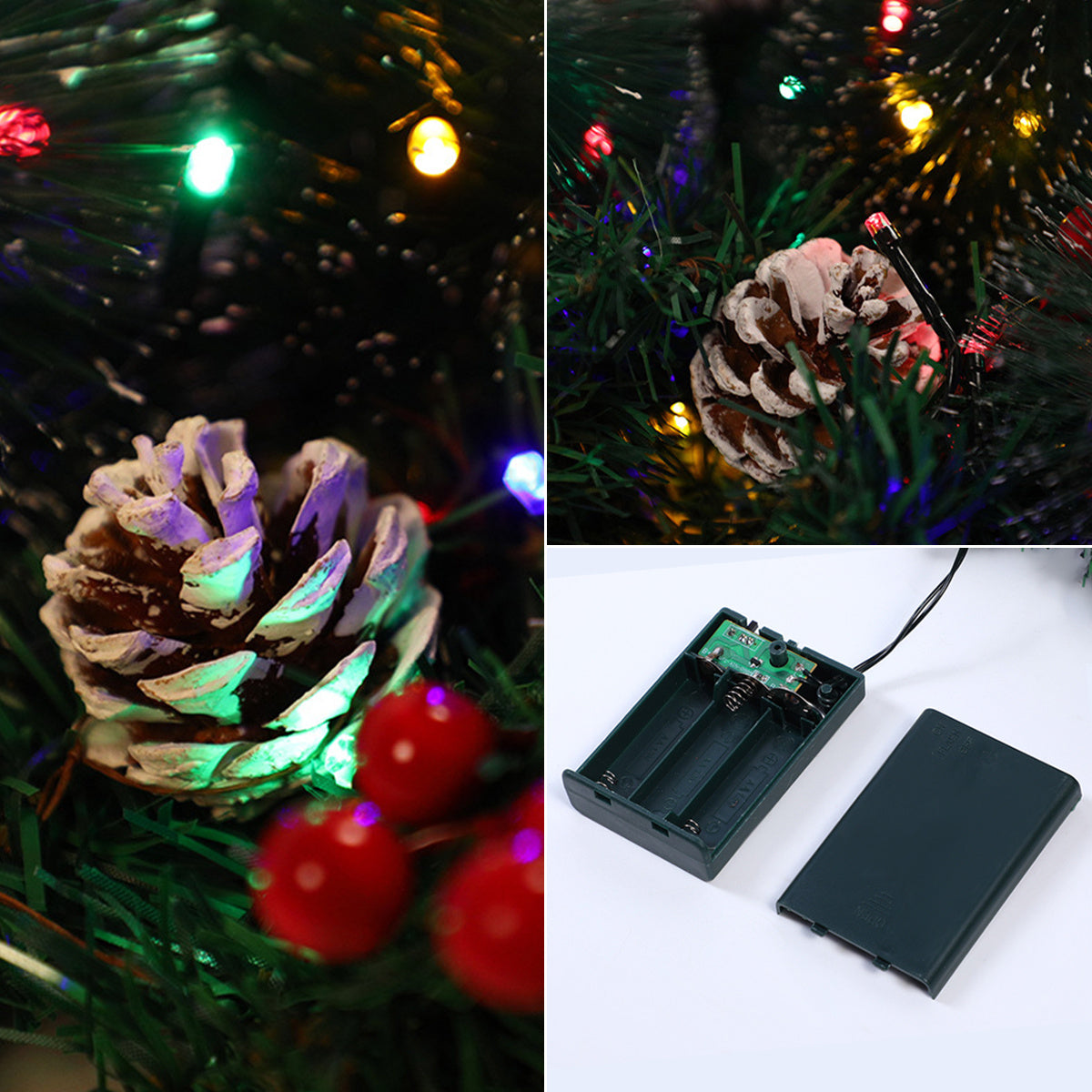 Christmas Teardrop Swag with Lights