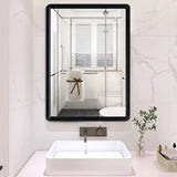 Modern Rectangle Frame Mirror with No Drilling, 50X70CM