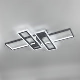 Geometric Black Frame LED Ceiling Light 90x60