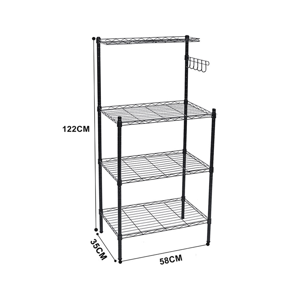 3 Tier Microwave Oven Rack with Top Spice Shelf