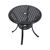 Cast Aluminum Patio Dining Table with Umbrella Hole