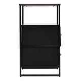 Medieval Style Wooden Storage Cabinet with Two Drawers