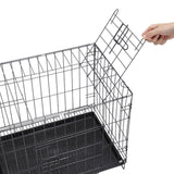 Large Wire Dog Crate with 2 Doors and Tray 60cm