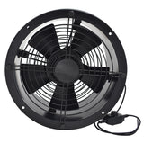 Black 12 inch Ventilation Exhaust Axial Fan