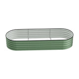 Light Green 240cm Oval Shaped Galvanized Steel Raised Garden Bed