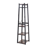Direct Industrial Style Clothing Rack with 4 Tiers of Shelve